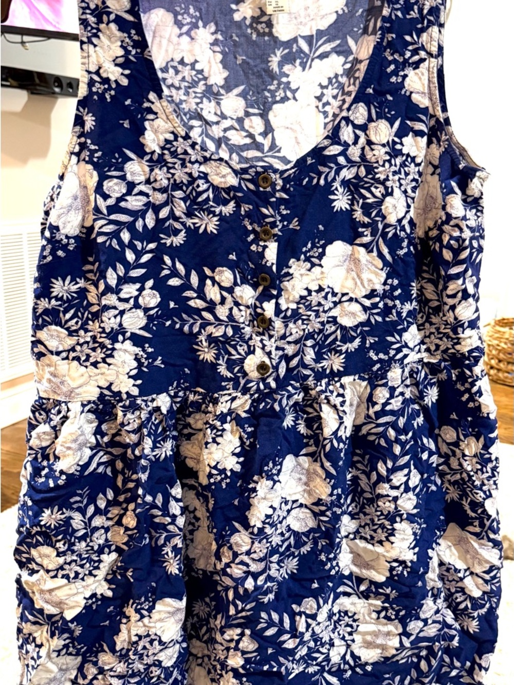 Forever 21 Navy Blue Floral Mini Dress
